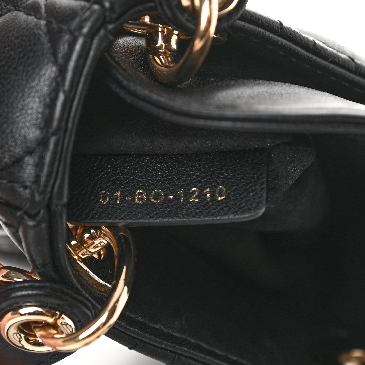 Christian Dior Lambskin Cannage Micro Lady Dior Black 7 of 14