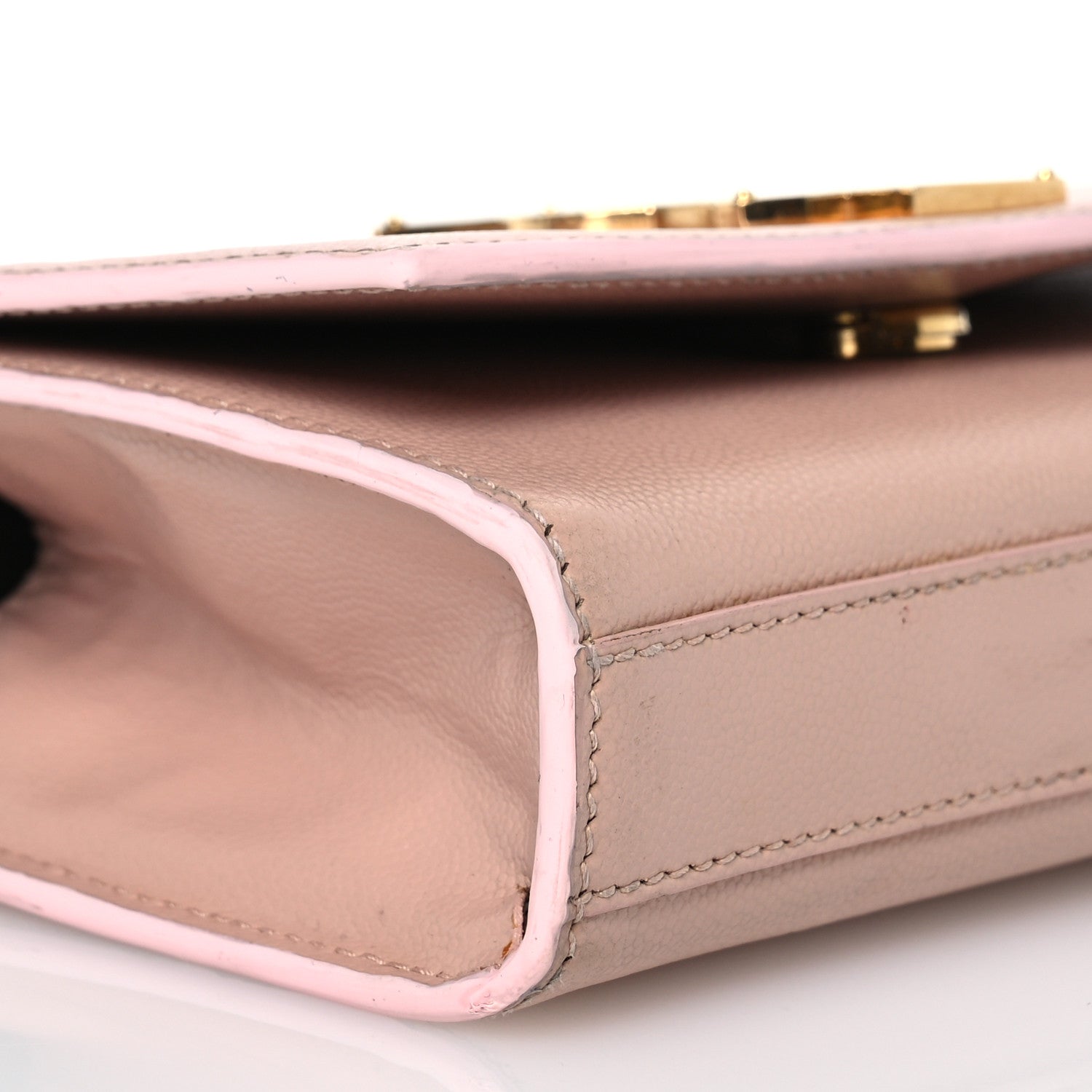 Saint Laurent Grain De Poudre Small Monogram Kate Satchel Pale Blush 10 of 19