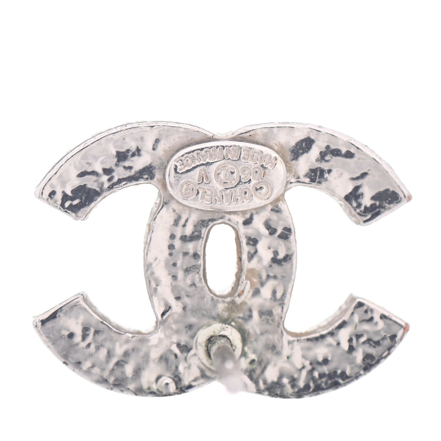 Crystal CC Earrings Silver