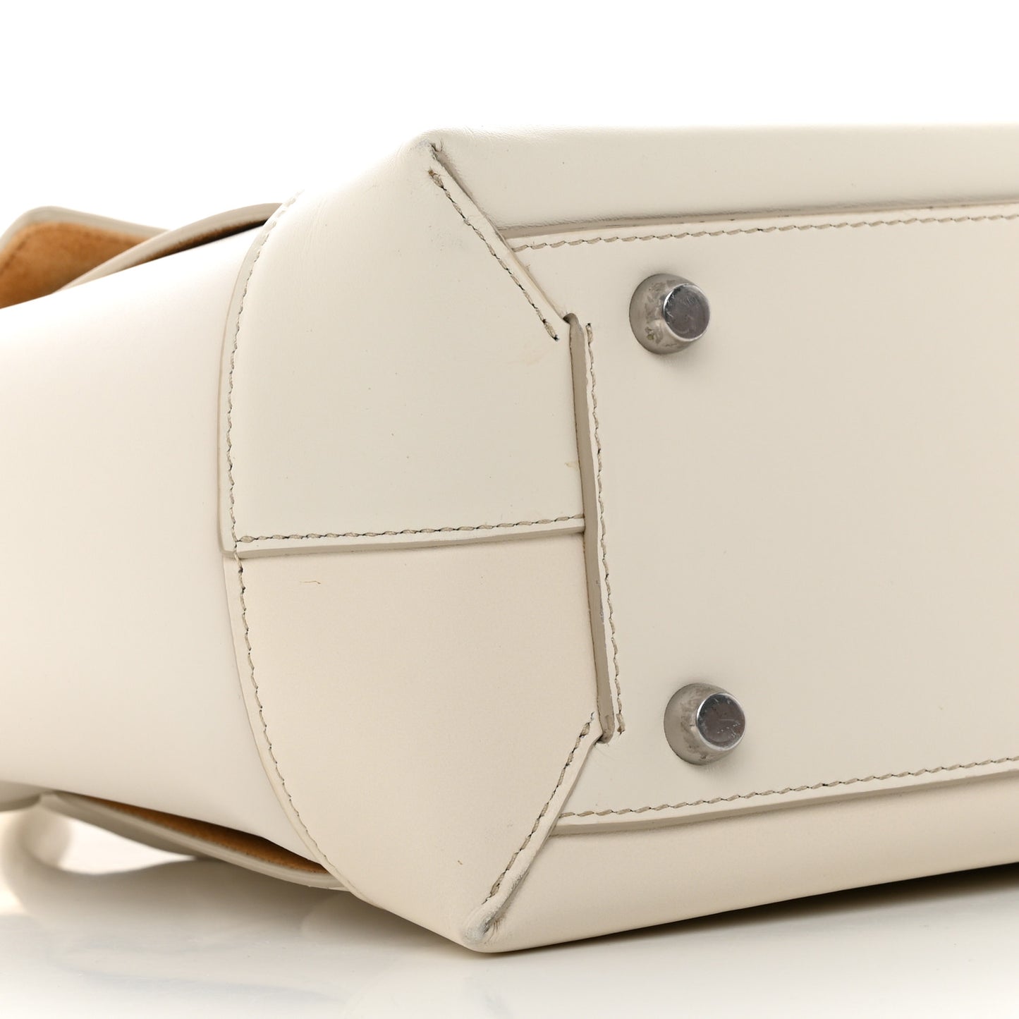 Calfskin Maxi Intrecciato Medium Arco White