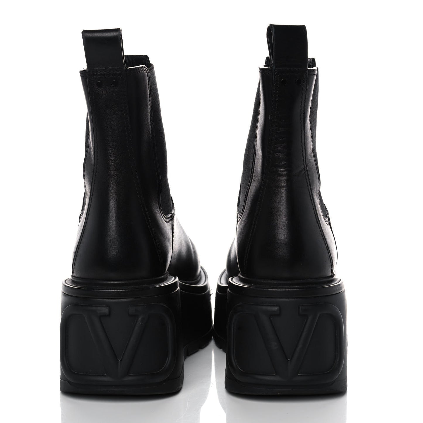 Calfskin VLOGO Uniqueform Chelsea 55/85mm Flatform Ankle Boots 41 Black