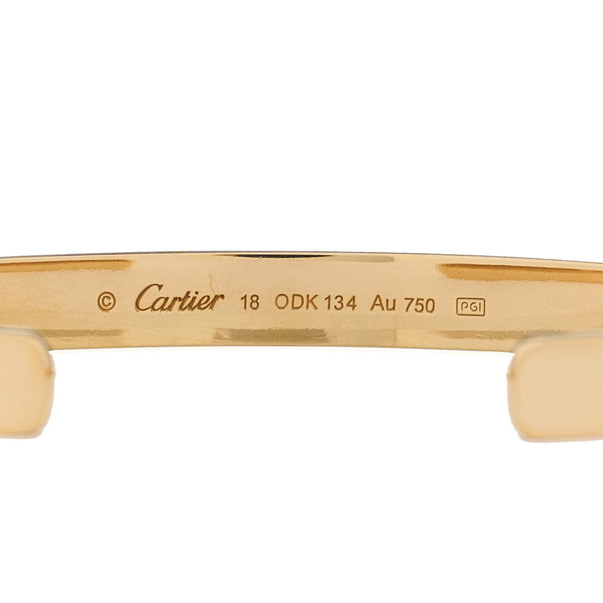 Cartier 18K Yellow Gold LOVE Cuff Bracelet 18 3 of 4
