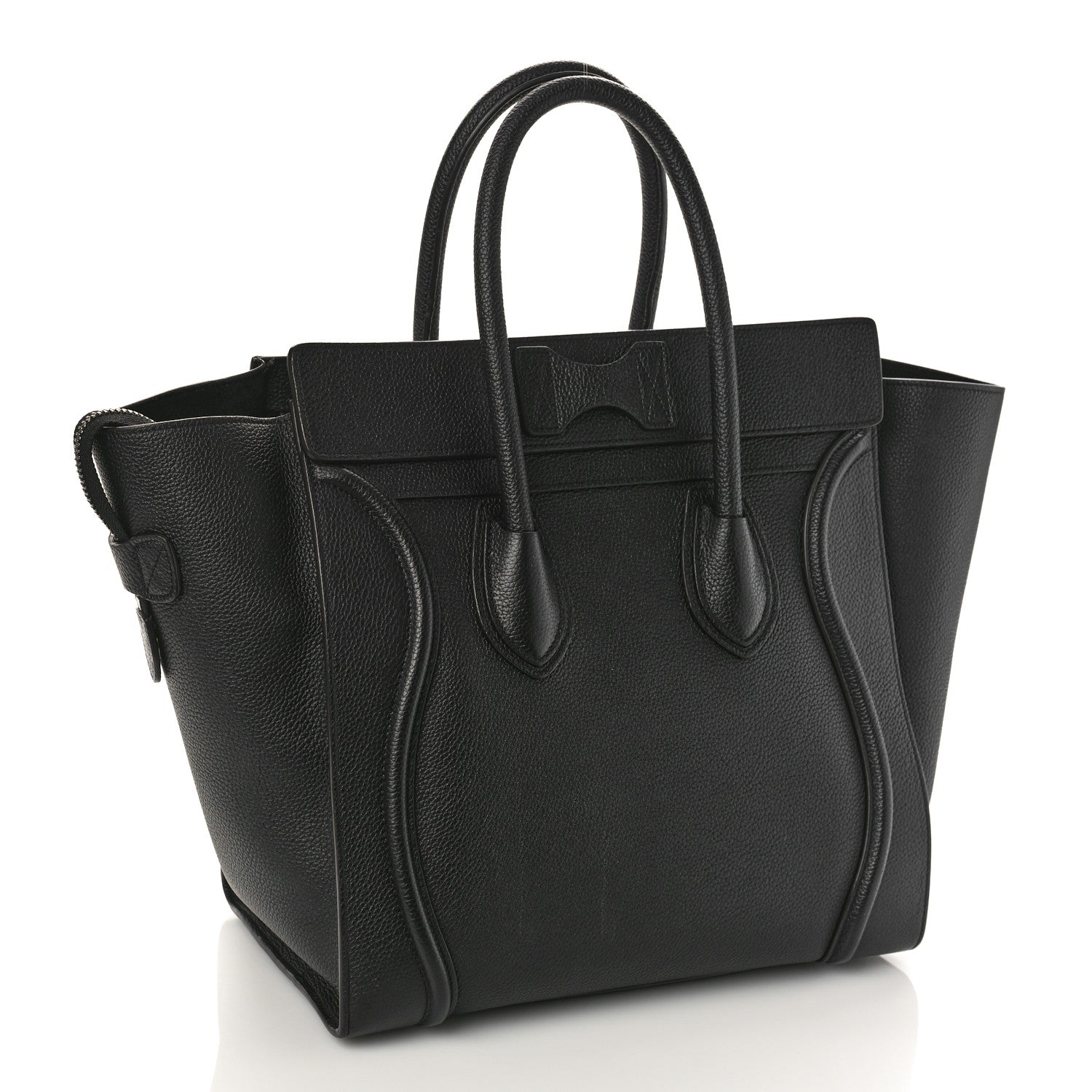 Celine Drummed Calfskin Mini Luggage Black 2 of 12