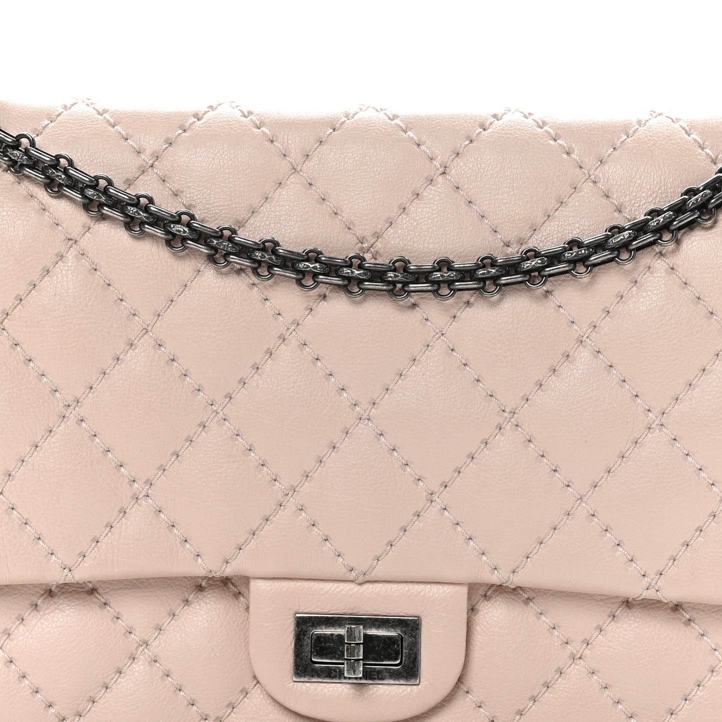 Calfskin Vivid Stitched 2.55 Reissue 226 Flap Light Pink