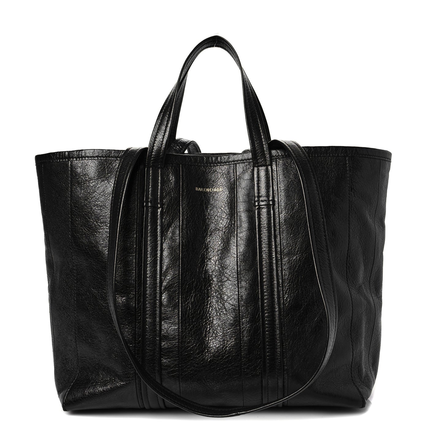 Agneau Arena Medium Barbes East West Shopper Black