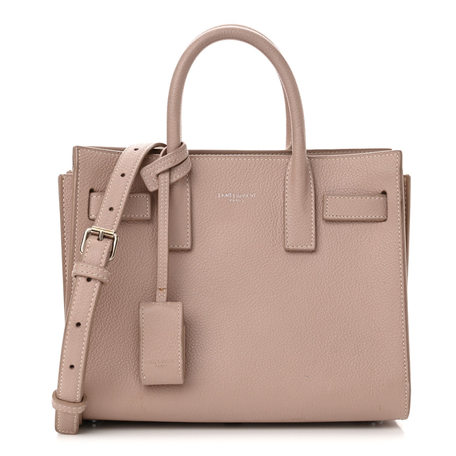 Saint Laurent Grained Calfskin Nano Sac De Jour Antique Rose 1 of 19