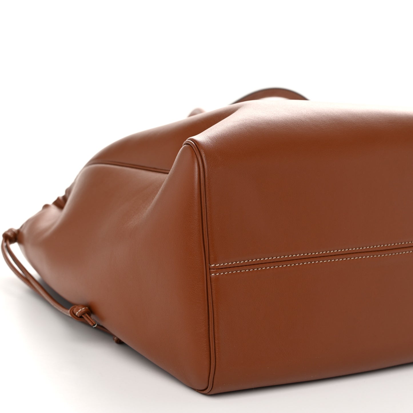 Smooth Calfskin Cuir Triomphe Cabas Drawstring Tan