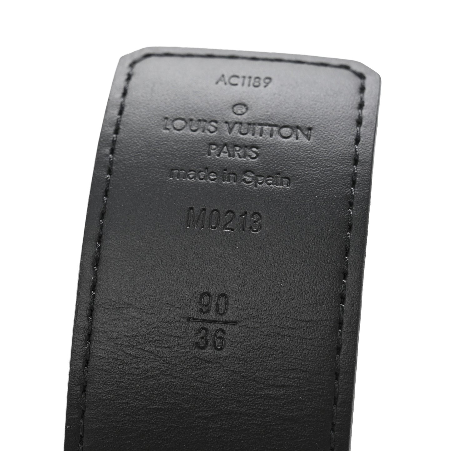 Damier Graphite 40mm LV Initiales 90 36 Belt