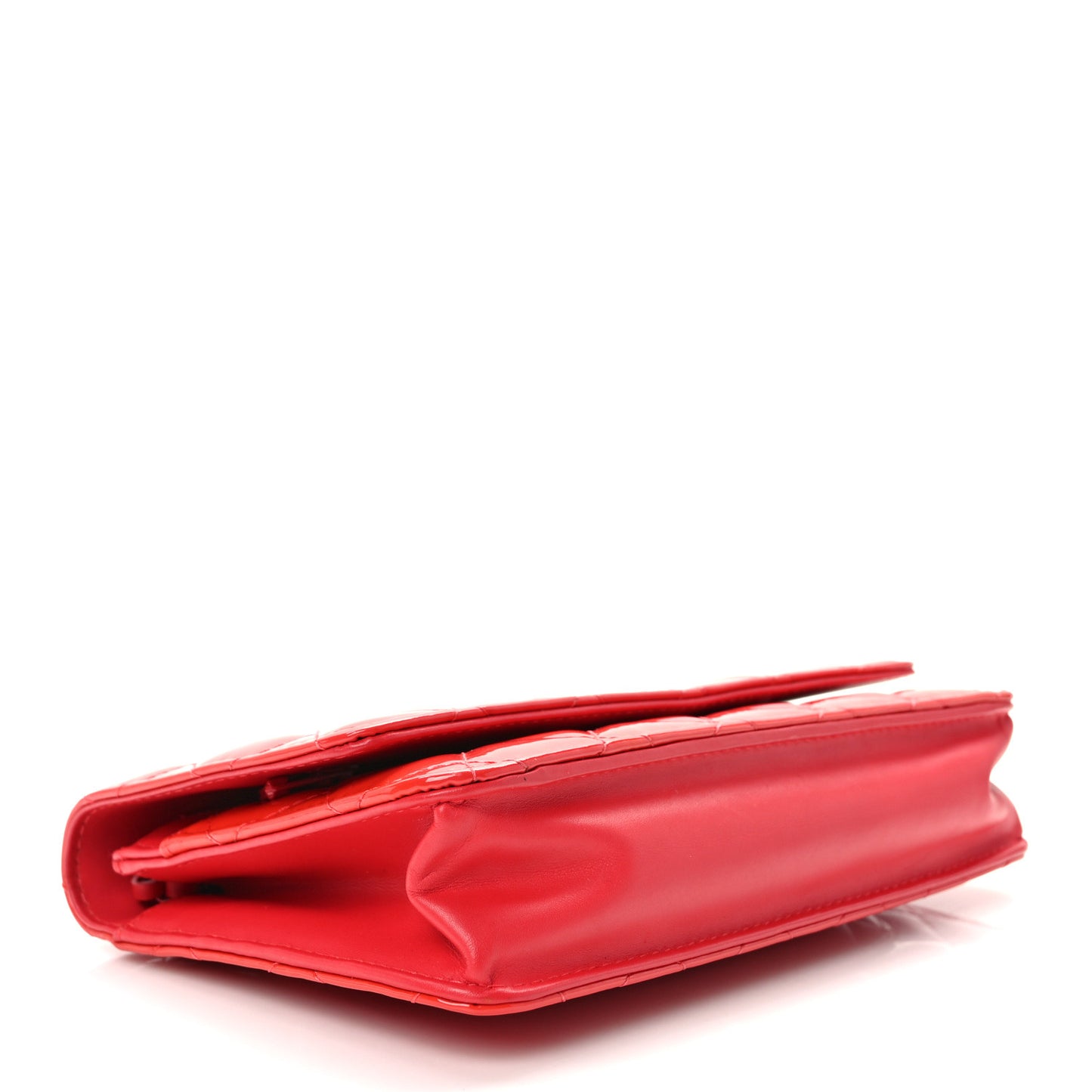 Patent Quilted Wallet On Chain WOC Coral