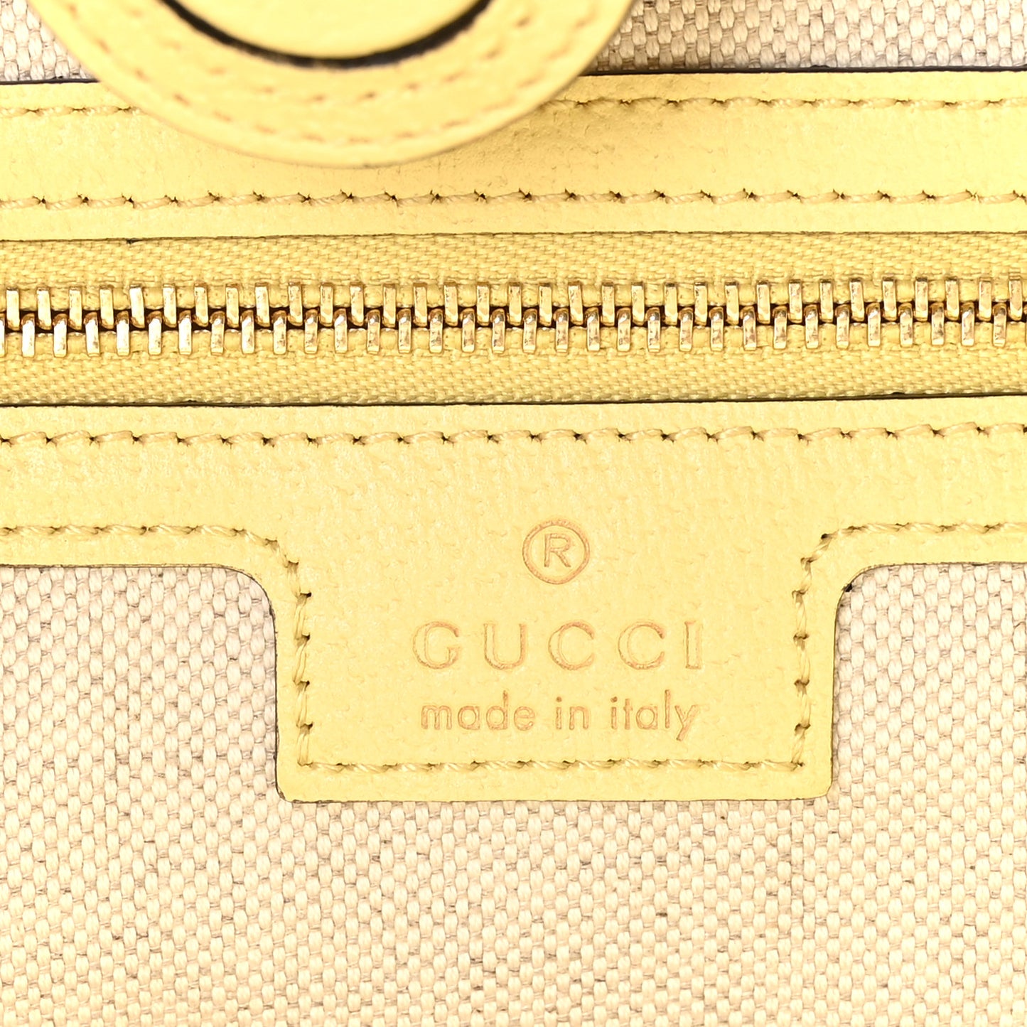 Monogram Jumbo GG Textured Dollar Calfskin Medium Ophidia Shopping Tote Beige Yellow