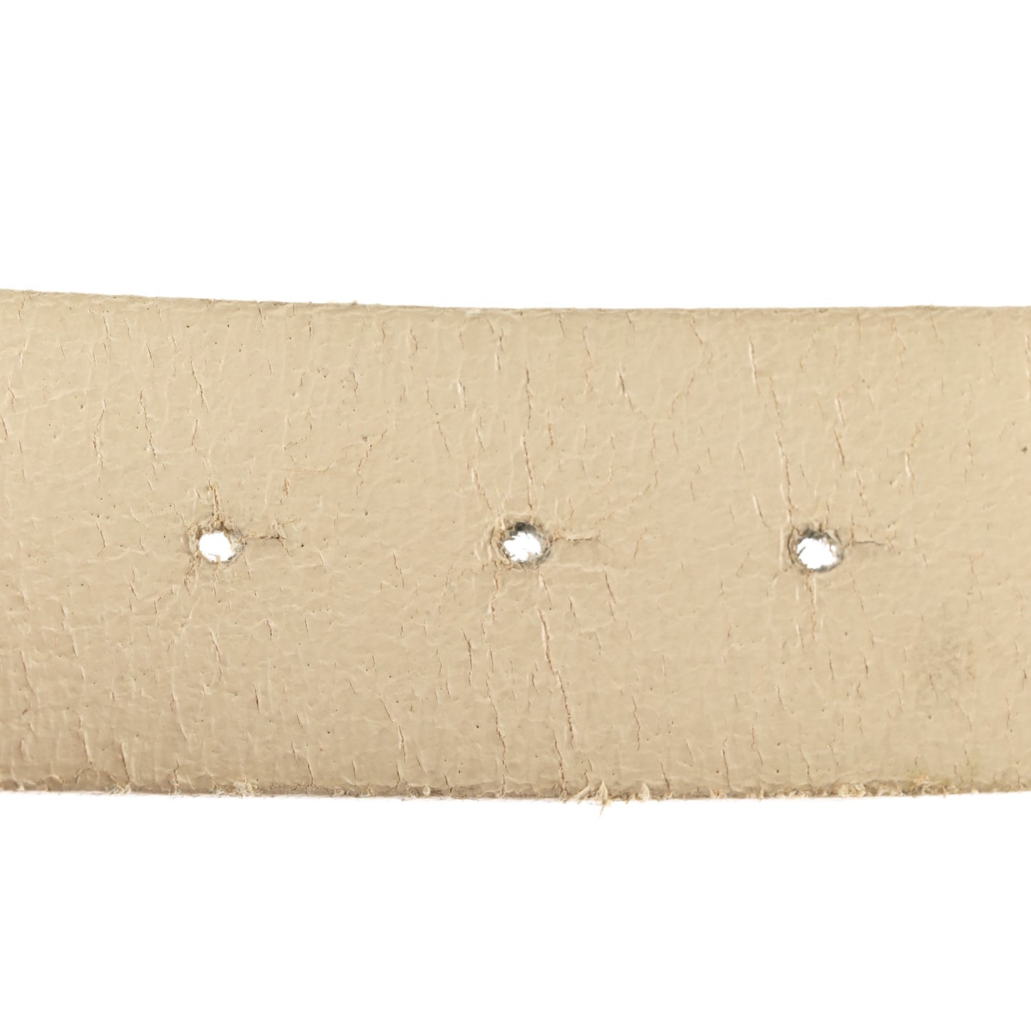 Calfskin Enamel CC Logo Belt 80 32 Light Beige