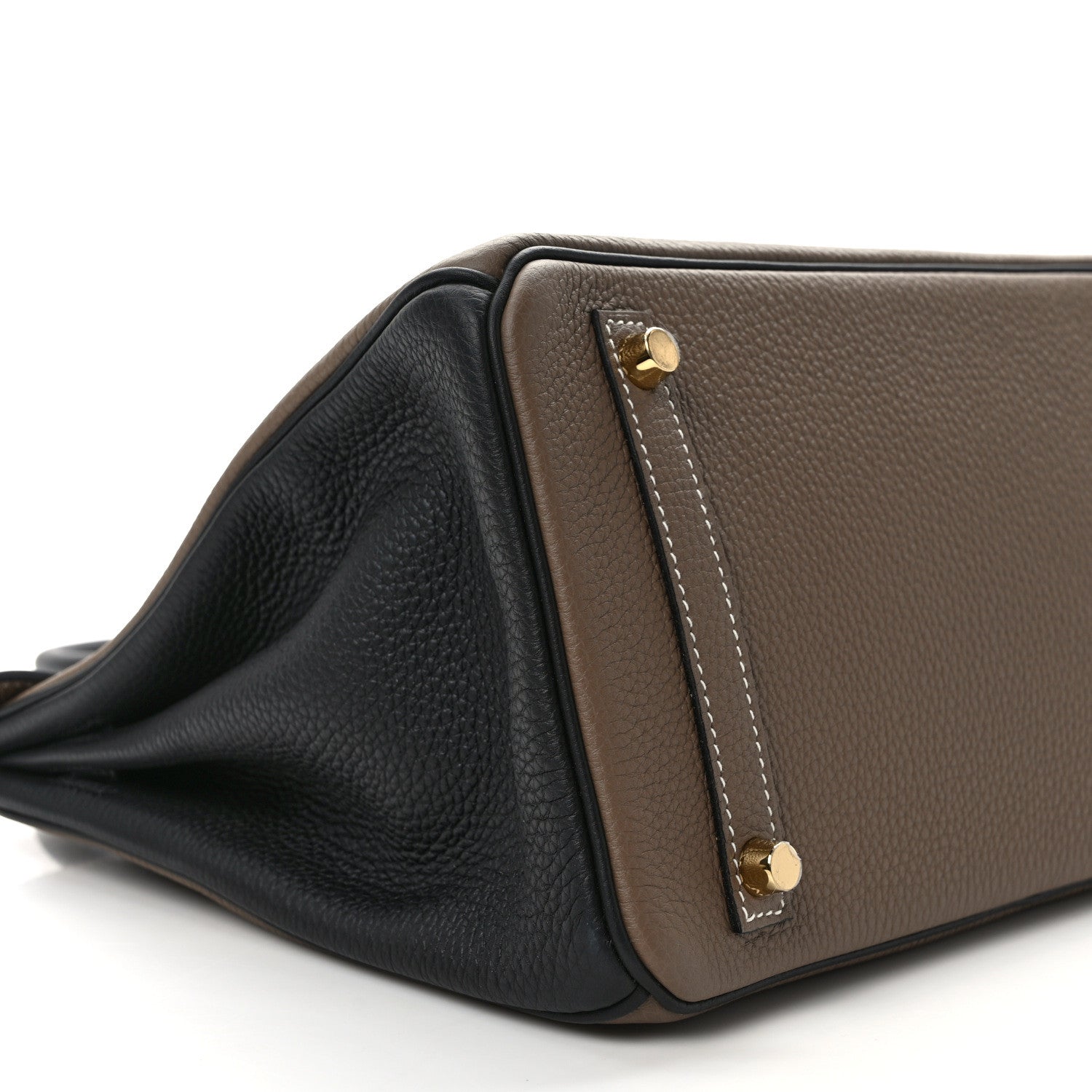 Hermes Togo Horseshoe Birkin 30 Black Etoupe 8 of 11