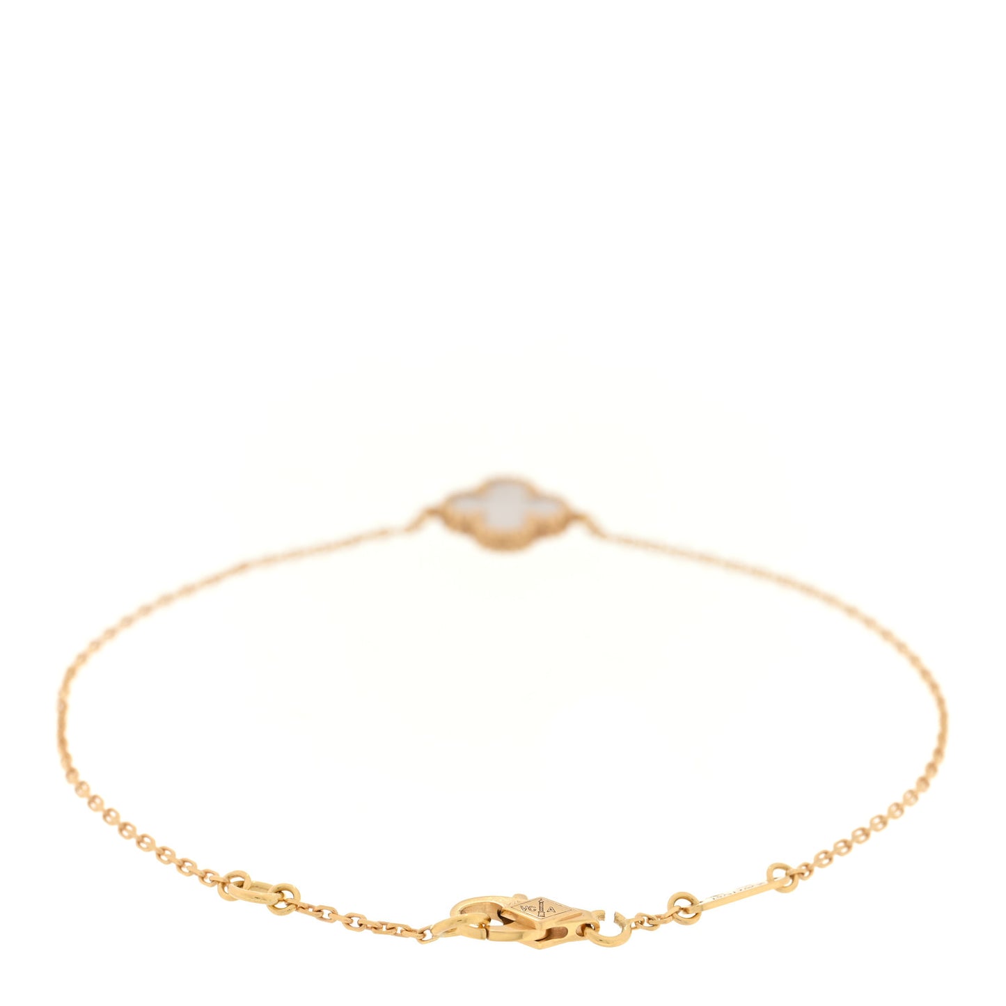 18K Yellow Gold Mother of Pearl Sweet Alhambra Bracelet