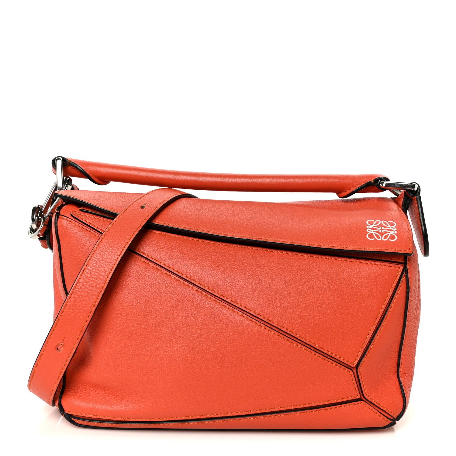 Loewe Calfskin Small Puzzle Bag Orange 1875057 – FASHIONPHILE