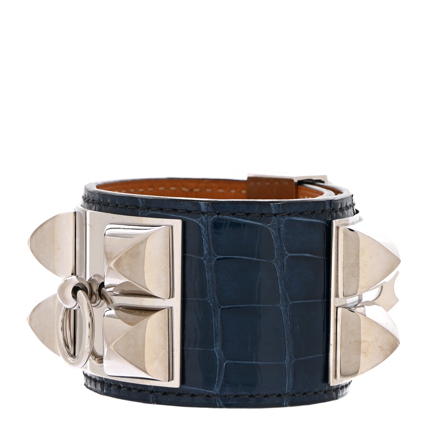 Shiny Alligator Collier De Chien CDC Bracelet S Bleu Roi