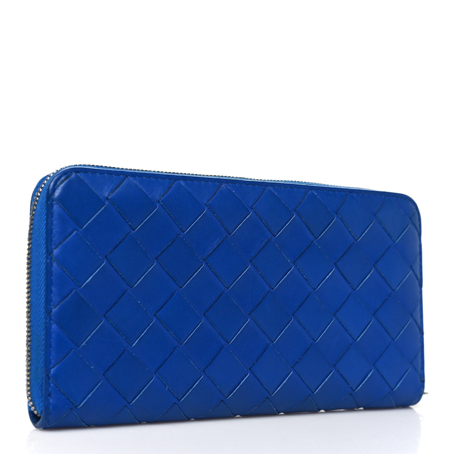 Nappa Intrecciato Zip Around Wallet Thunder
