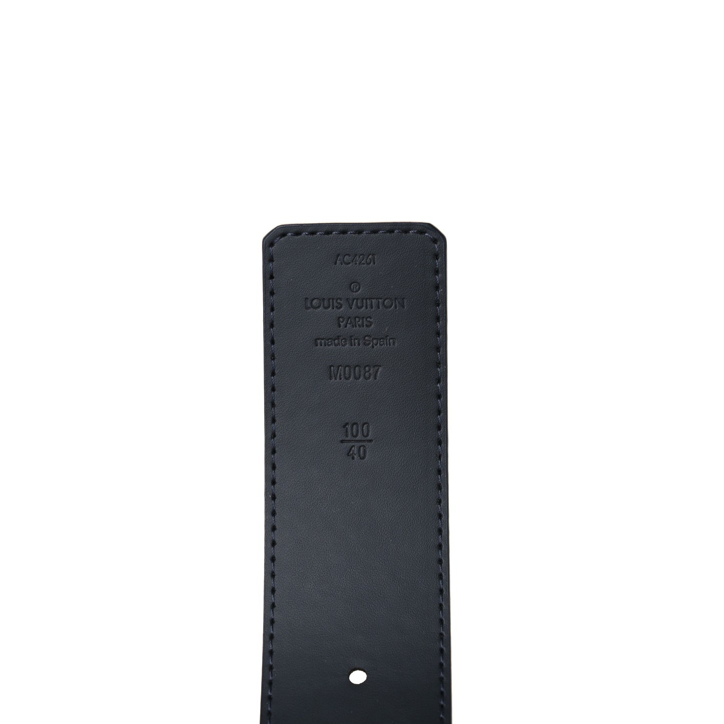 Damier Cobalt Calfskin 40mm LV Initiales Reversible Belt 100 40 Black