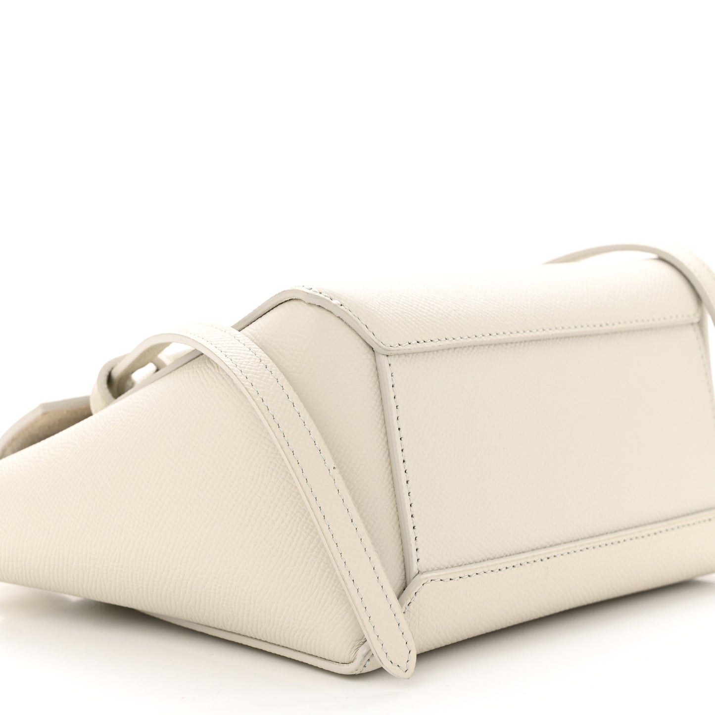 Grained Calfskin Nano Belt Bag Chalk