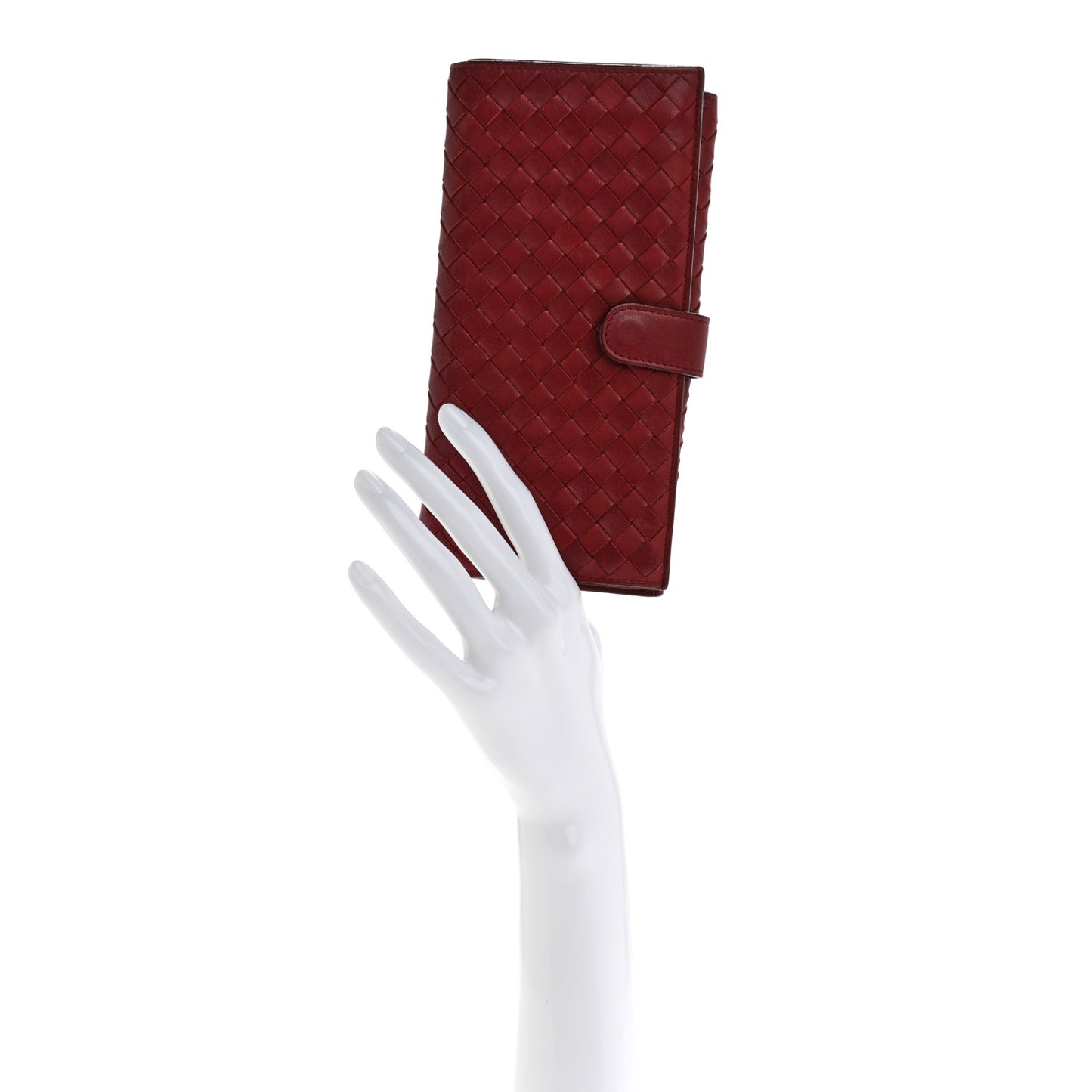 Nappa Intrecciato Continental Wallet Dark Red