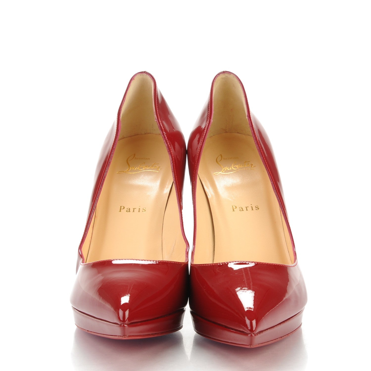 Christian Louboutin Patent Pigalle Plato 100 Pumps 40 Carmine 2 of 7