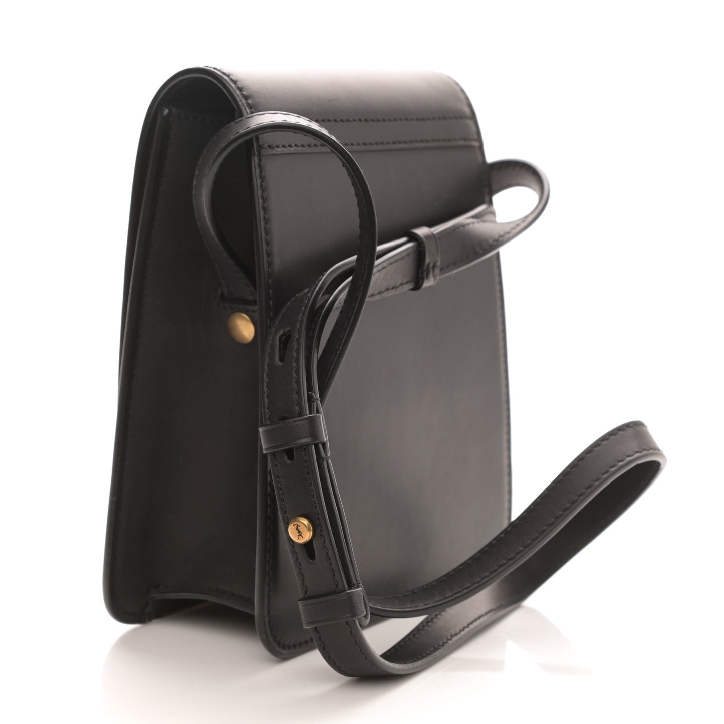Smooth Calfskin North South Kaia Satchel Black