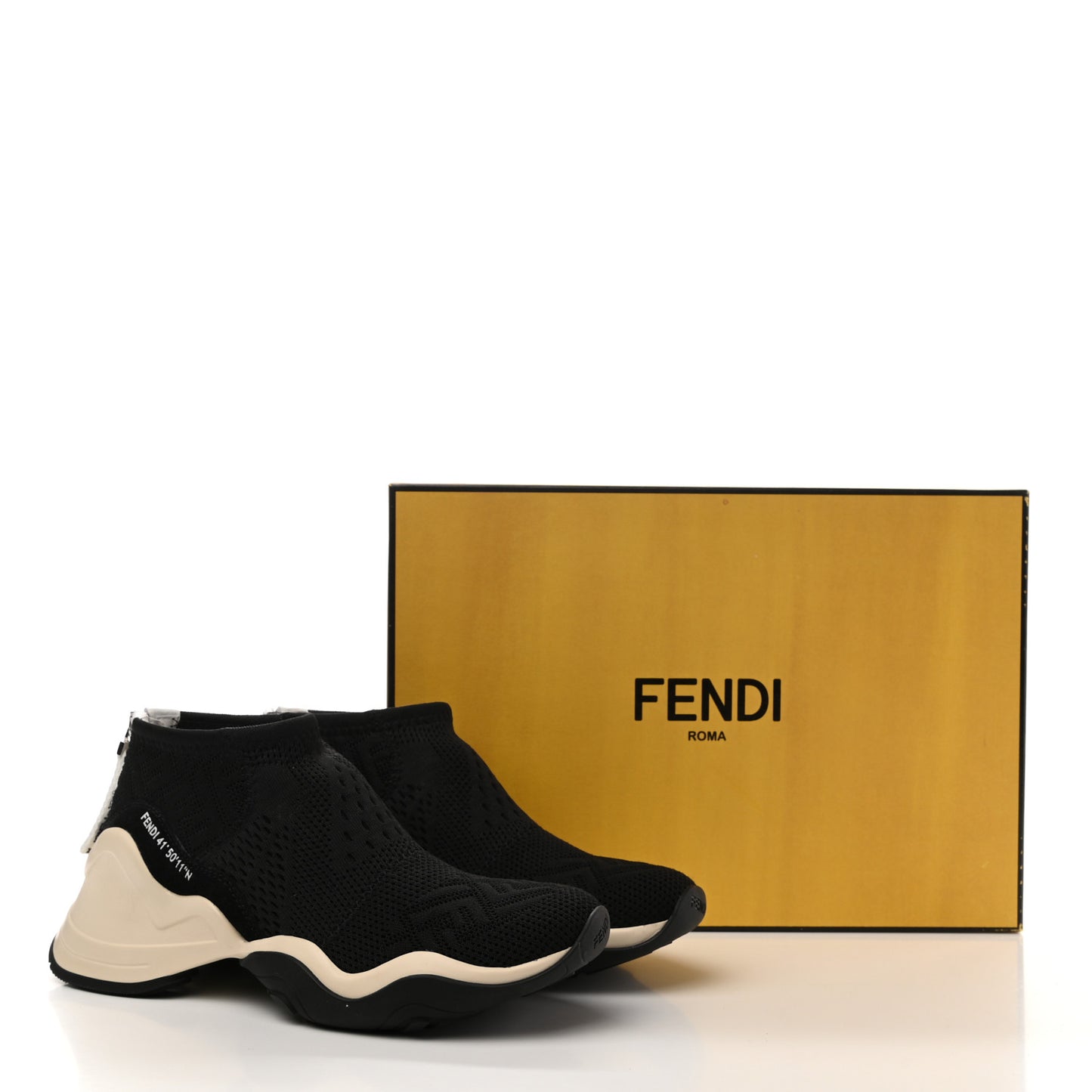Technical 3D Mesh Womens FFluid Zip Up Sneakers 38 Black