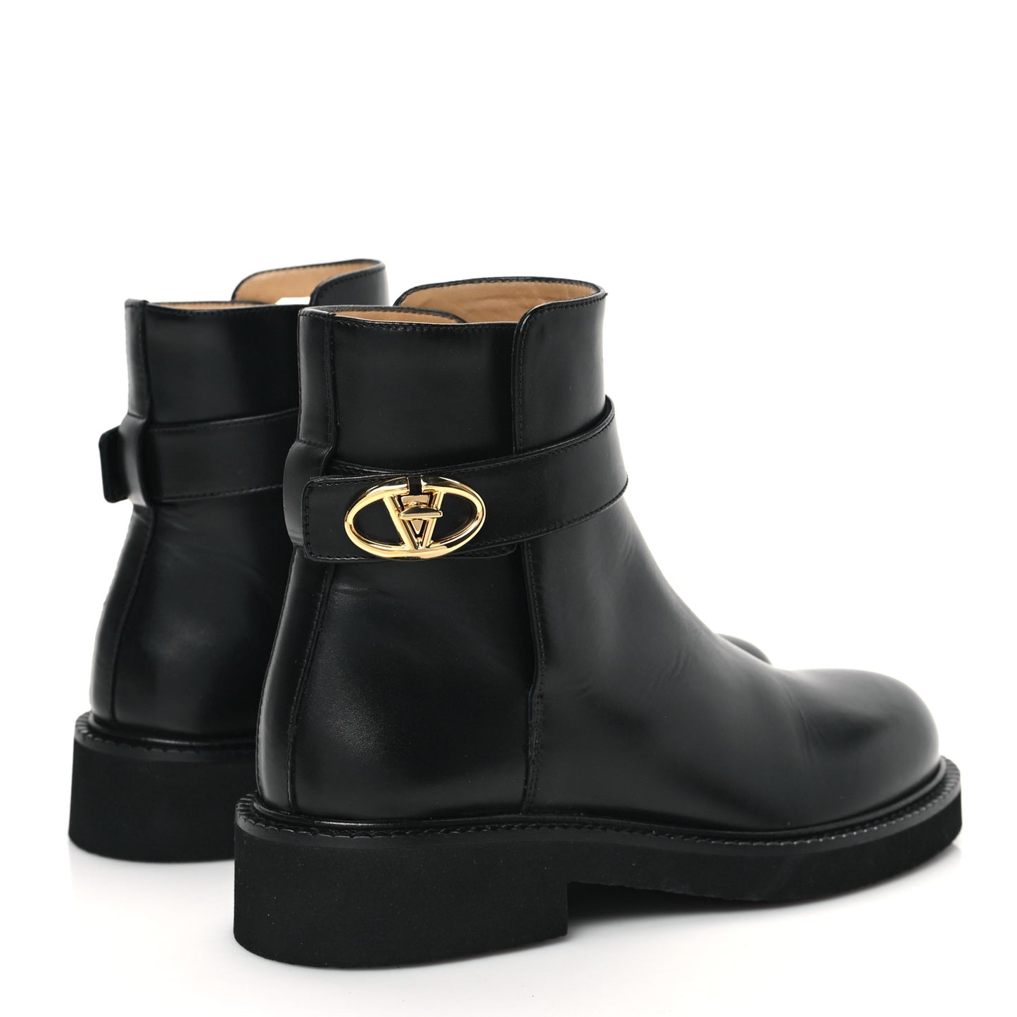 Calfskin VLogo Locker 40mm Ankle Boots 36 Black