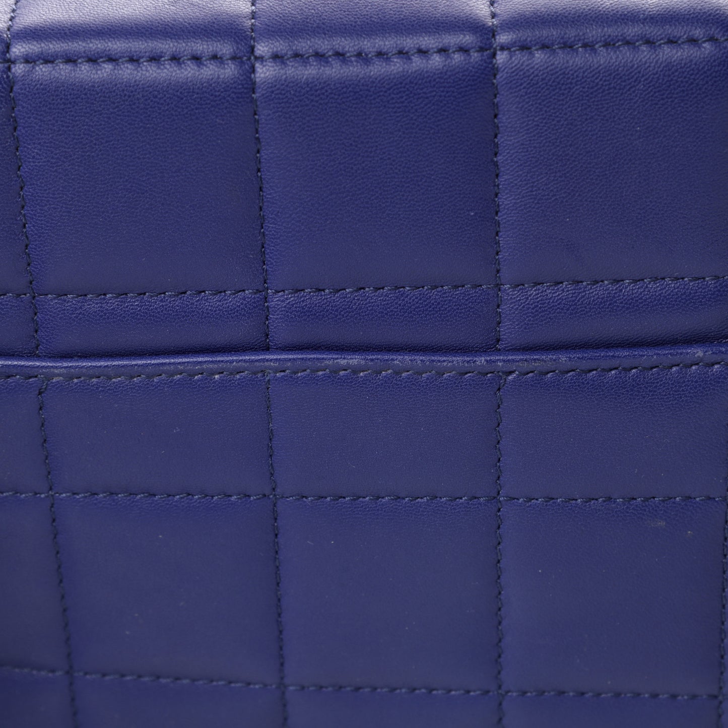 Lambskin Quilted Horizontal Cabas Blue