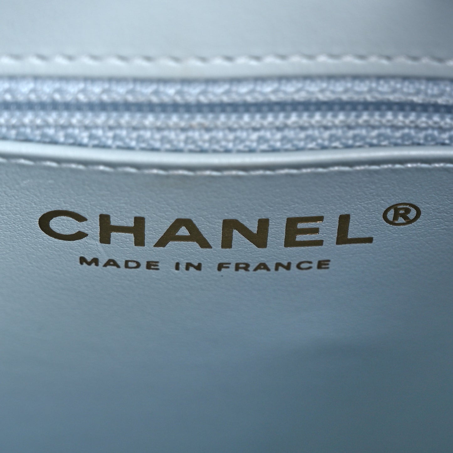 Shiny Aged Calfskin Quilted Nano Kelly Shopper Light Blue