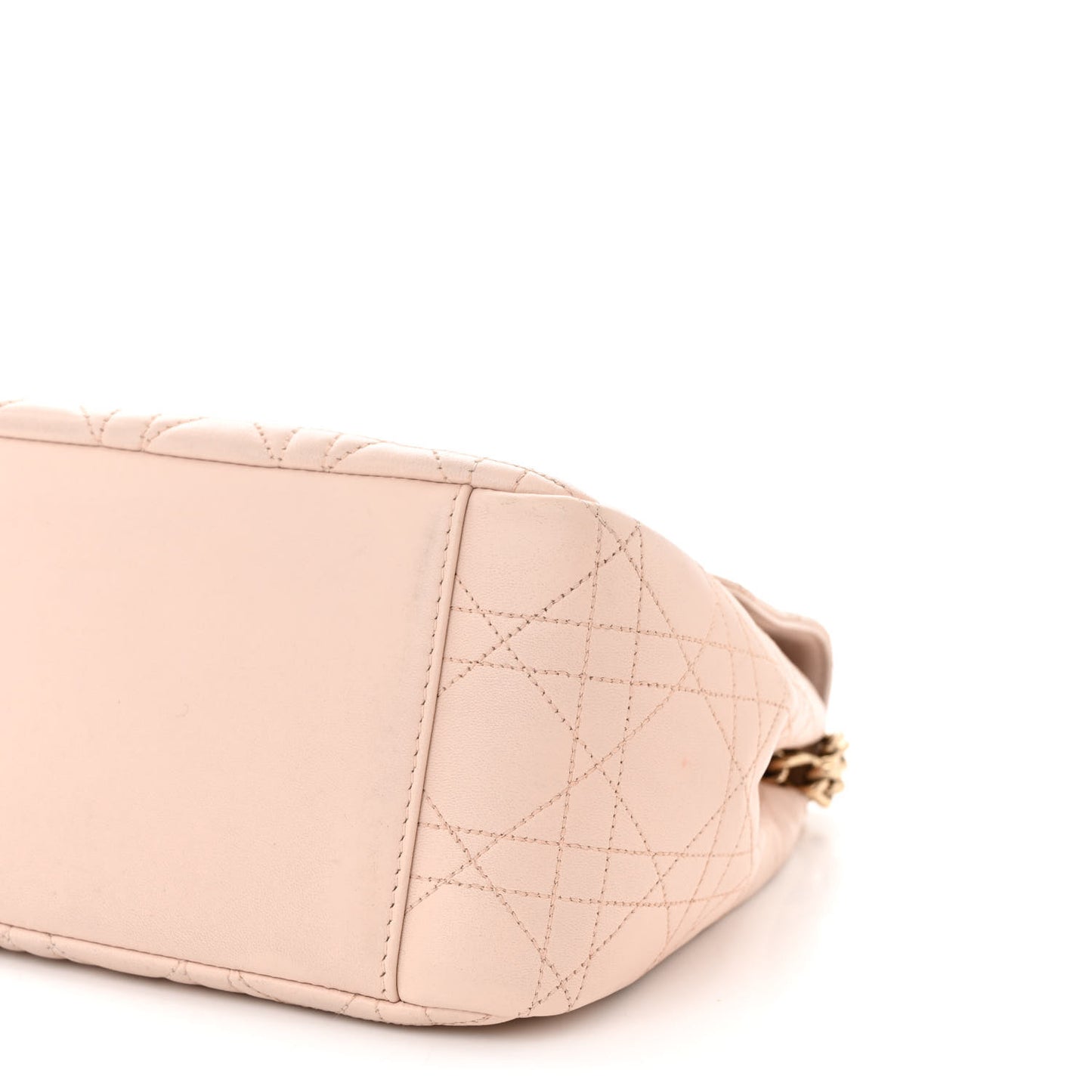 Lambskin Cannage Large Miss Dior Flap Rose Poudre