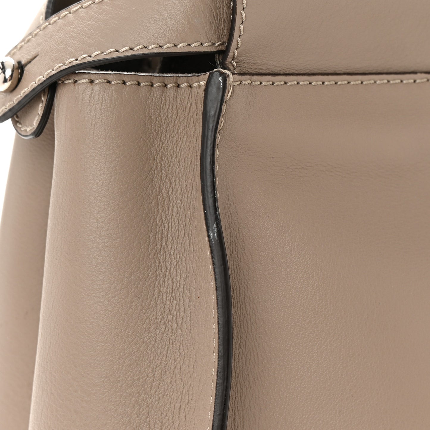 Vitello Seta Plexiglass Granite Large Peekaboo Iconic Satchel Tortora