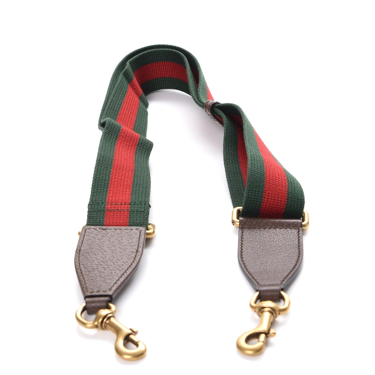 Gucci Canvas Web Shoulder Strap Green Red 3 of 4