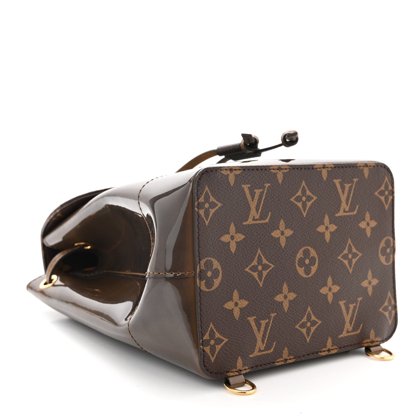 Patent Monogram Hot Springs Backpack Vert Bronze