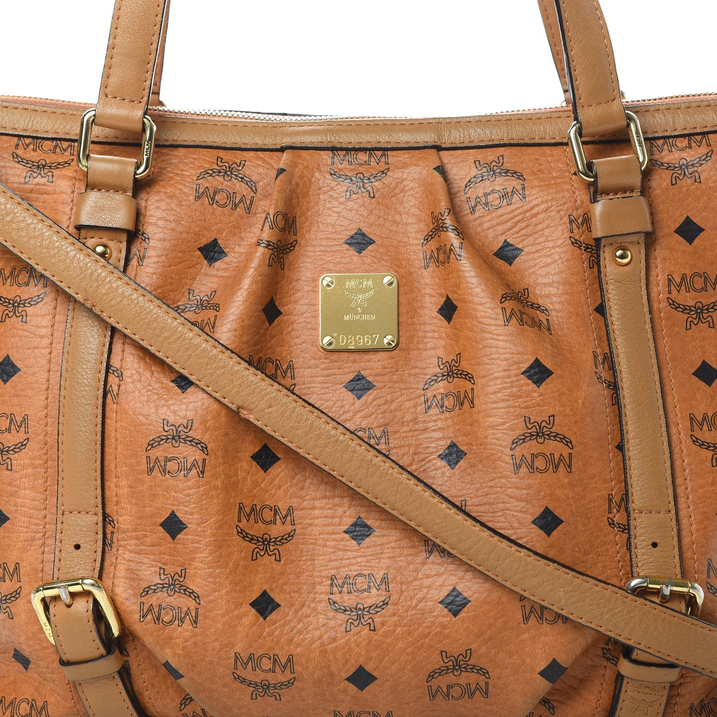Visetos Medium Essentials Shopper Tote Cognac