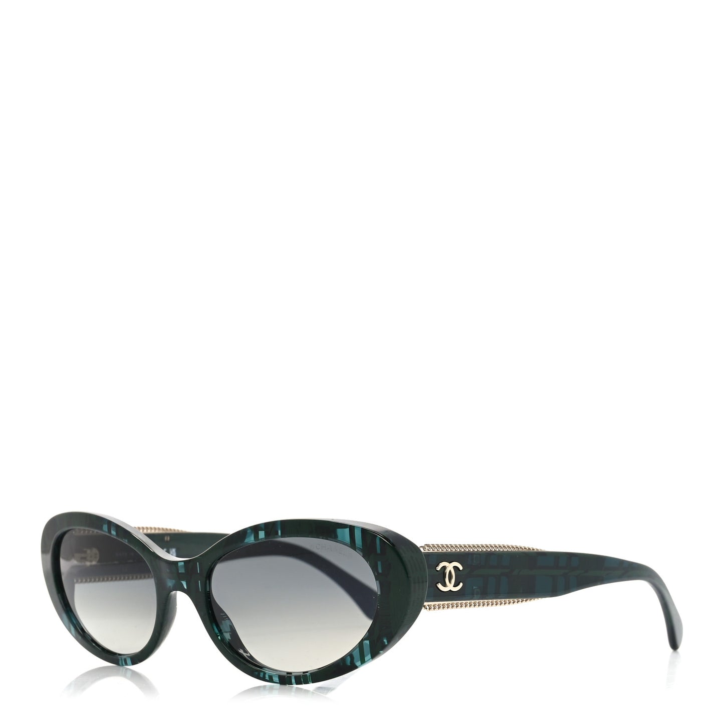 Acetate Oval Sunglasses 5515 Green
