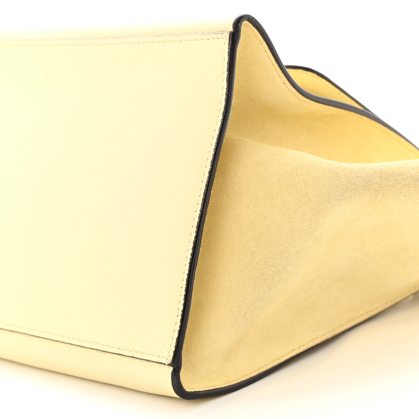 Drummed Calfskin Suede Medium Trapeze Butter
