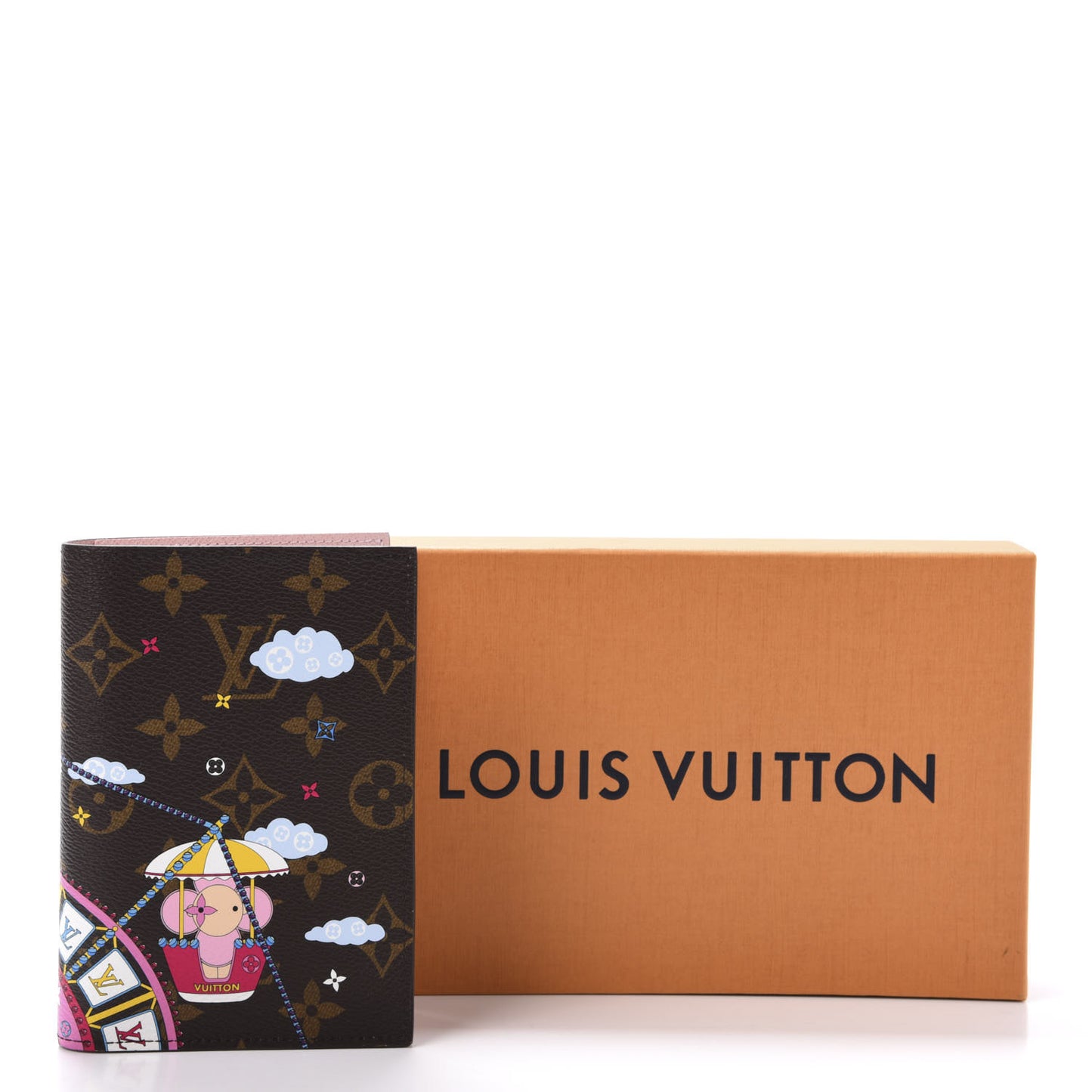 Monogram 2020 Christmas Animation Big Wheel Passport Cover Rose Ballerine