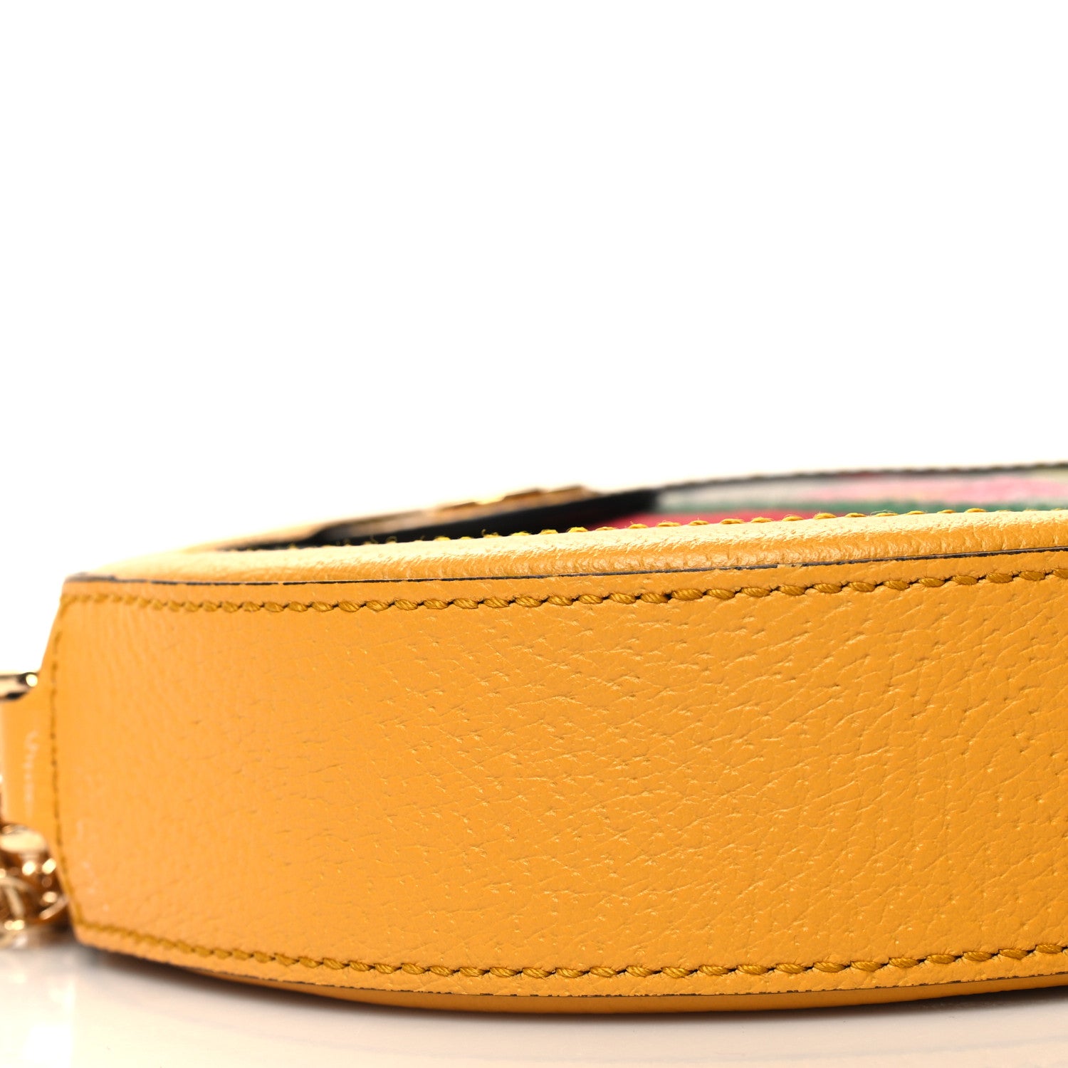 Gucci GG Supreme Monogram Flora Web Mini Ophidia Round Shoulder Bag Beige Multicolor Crop 9 of 11