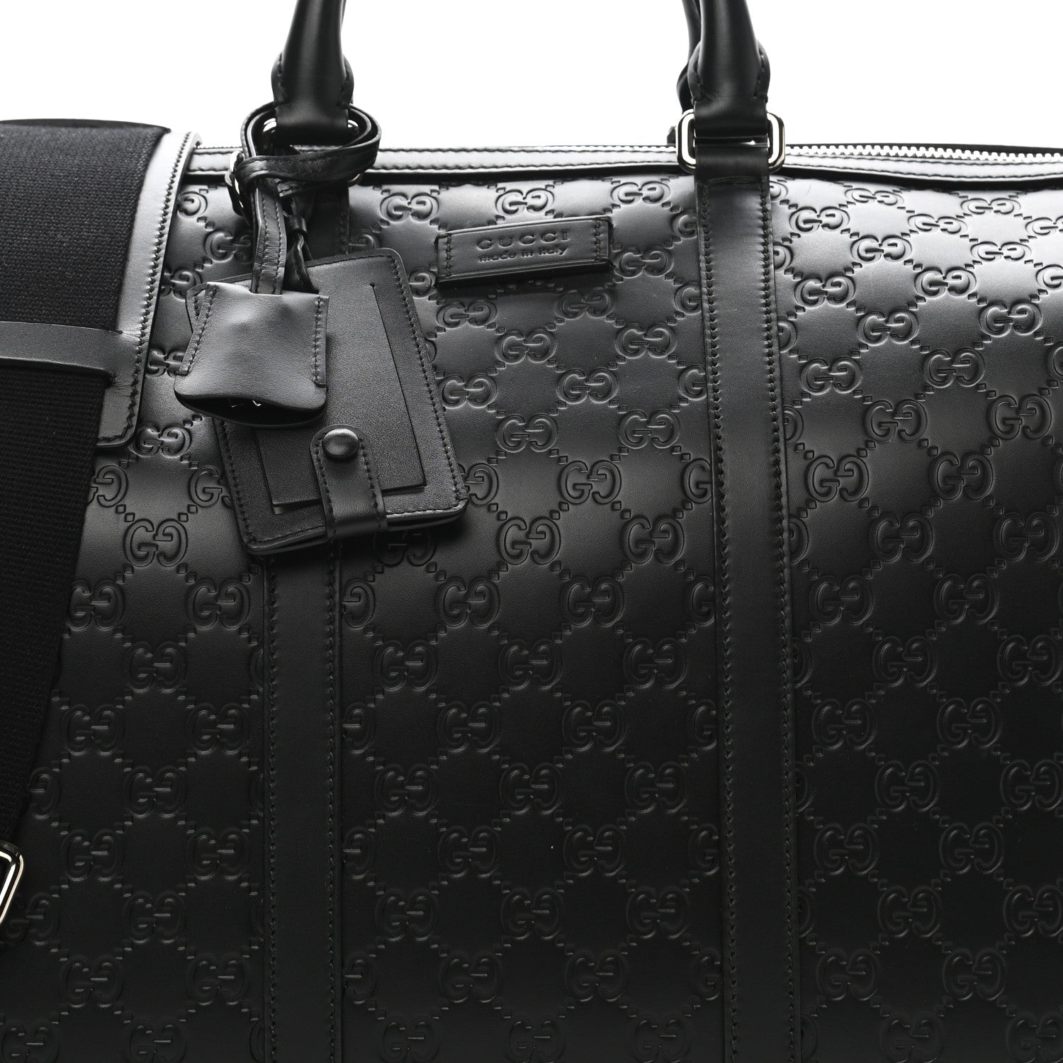 Gucci Guccissima Signature Medium Duffle Black 7 of 9