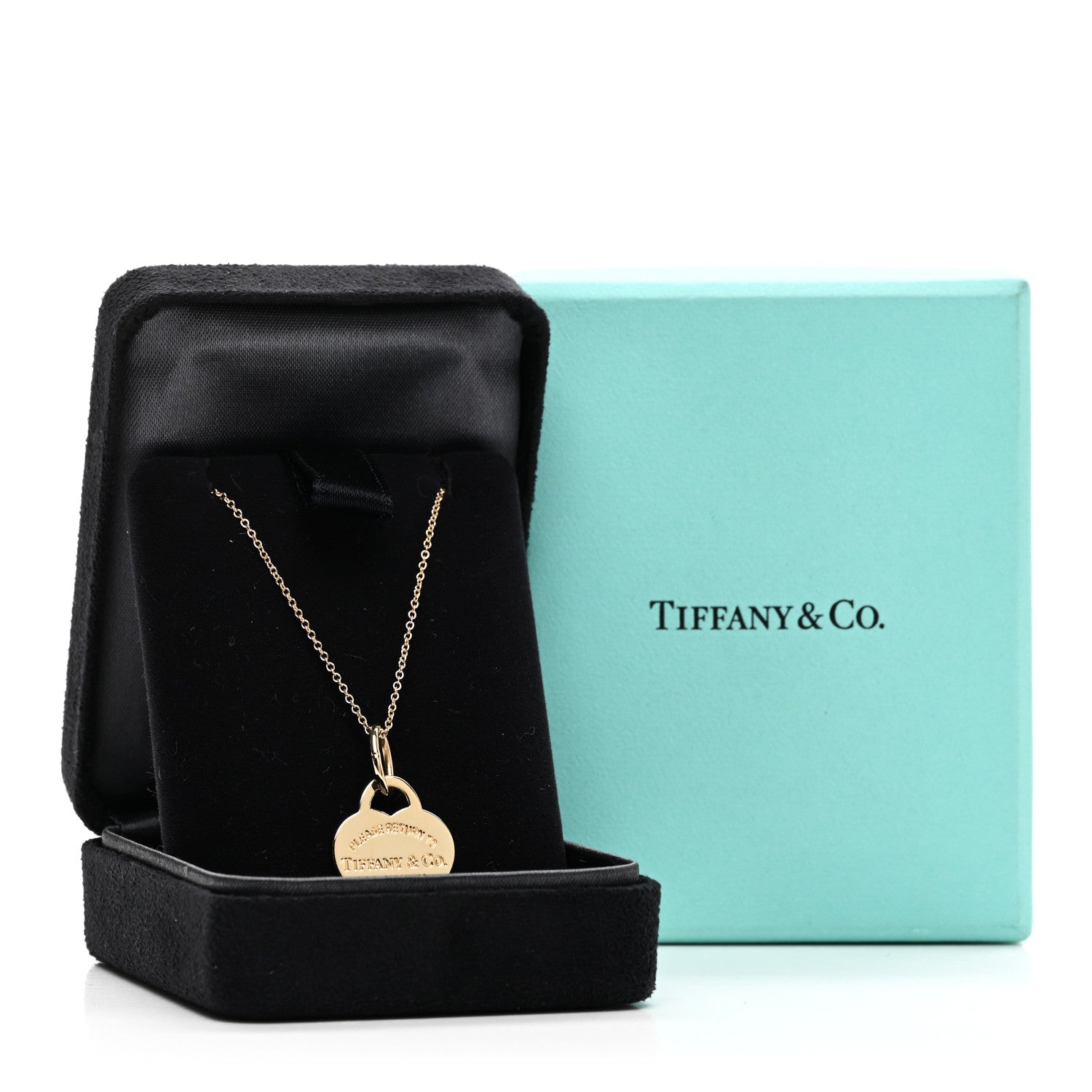 Tiffany 18K Yellow Gold Return to Tiffany Heart Tag Pendant Necklace 6 of 6