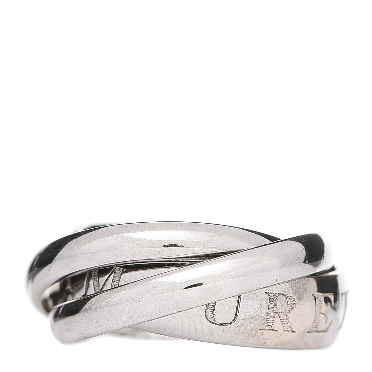 18K White Gold Amour Trinity Ring 50 5.25
