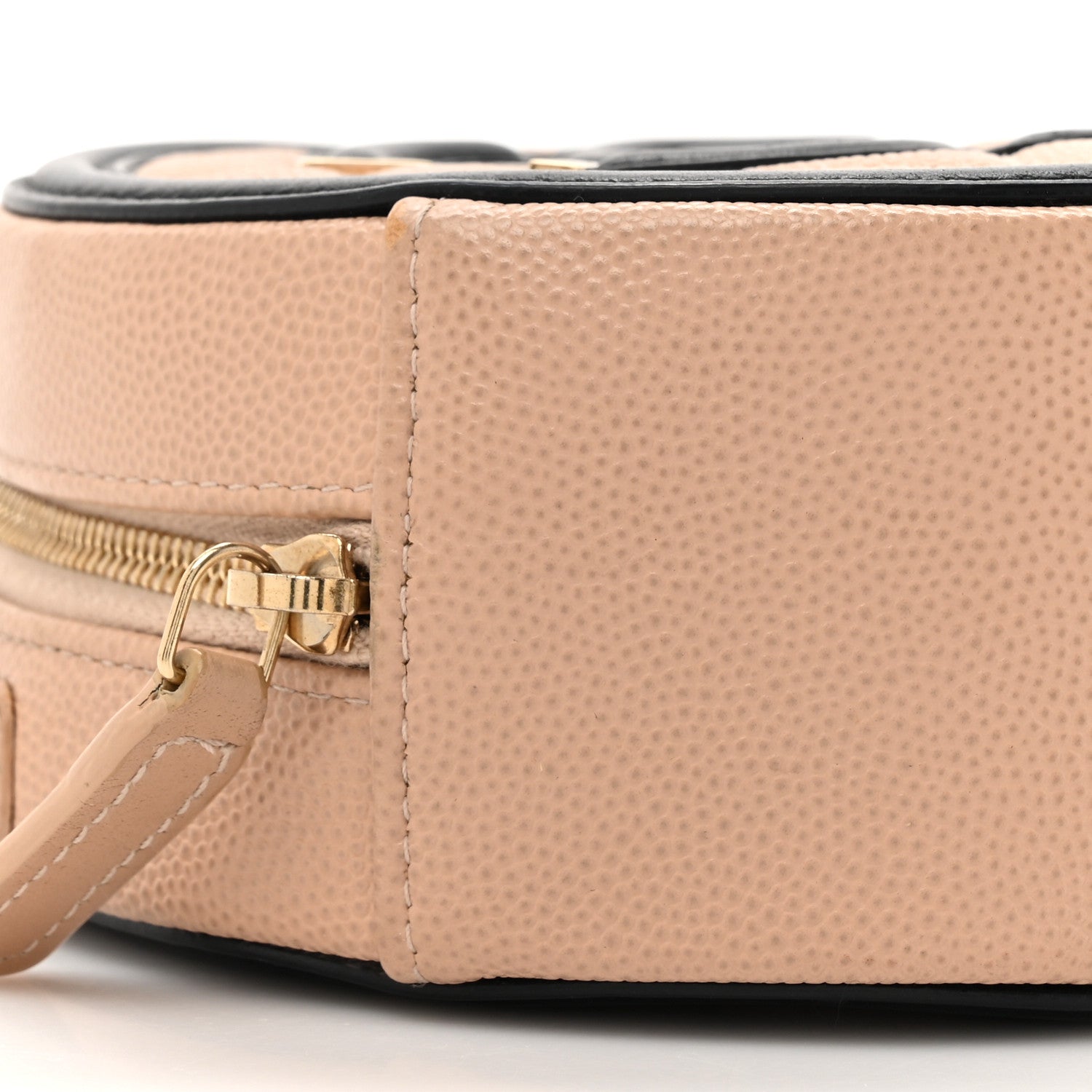 Chanel Caviar Quilted Round Filigree Crossbody Beige Black 10 of 13