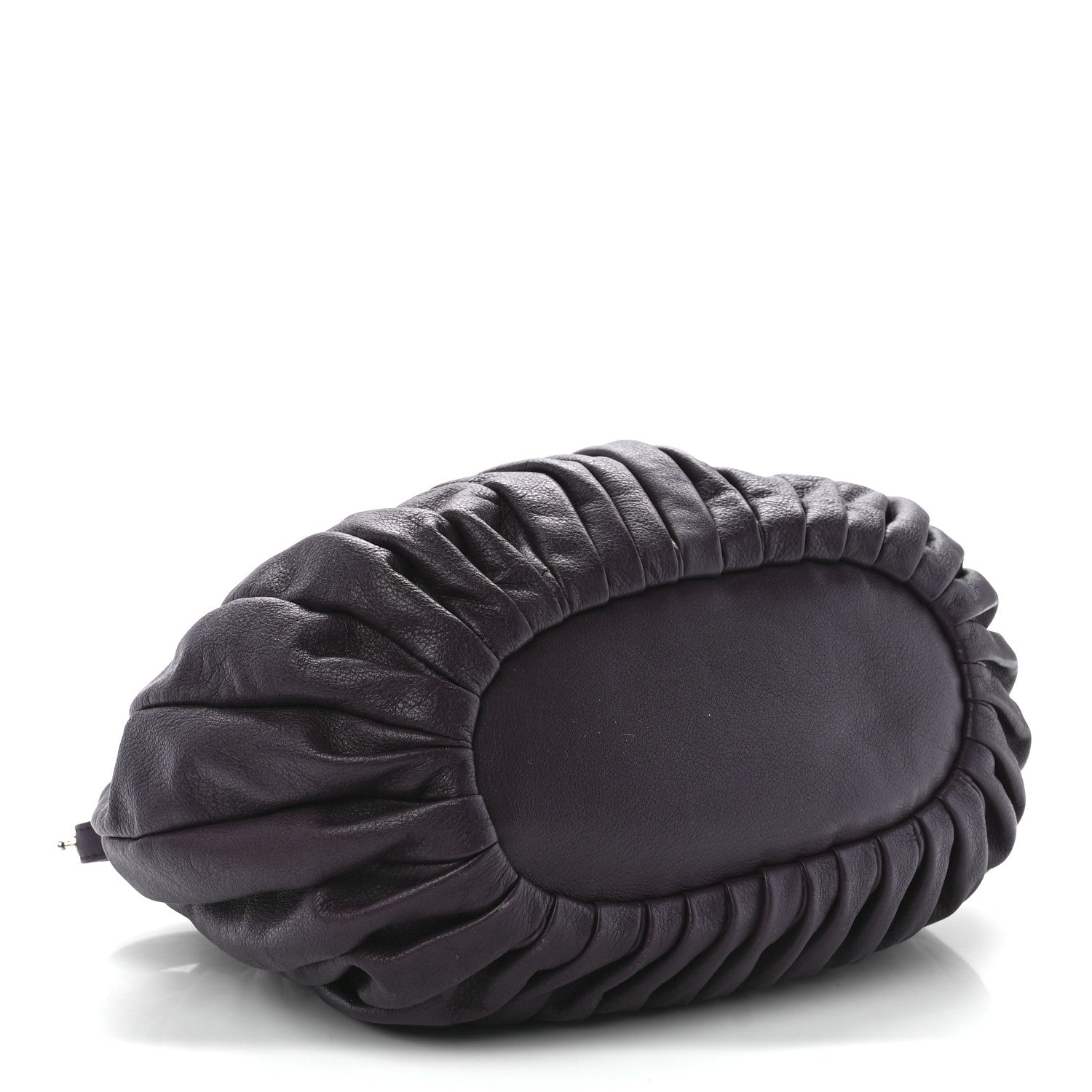 Mansur Gavriel Calfskin Pleated Balloon Bag Eggplant 4 of 11