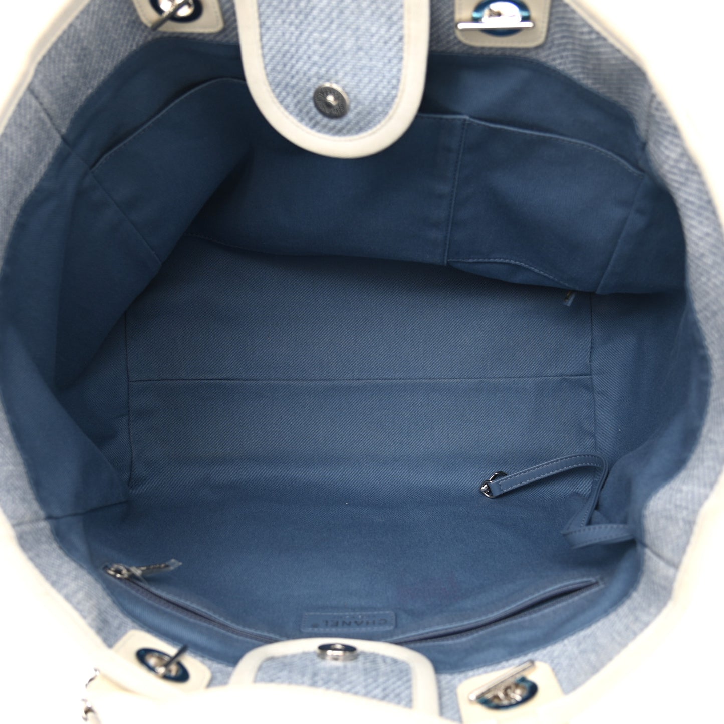 Canvas Medium Deauville Tote Denim Blue