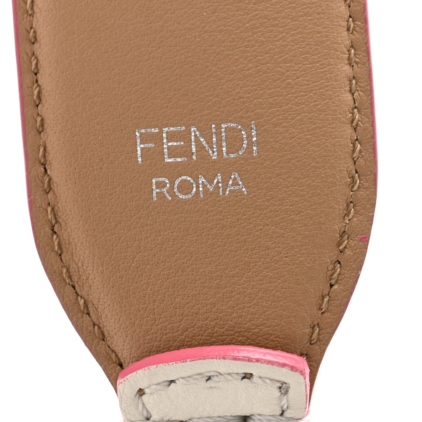Vitello Dolce Plexiglass Bi-Color Studded Strap You White Ice Cuoio Multicolor