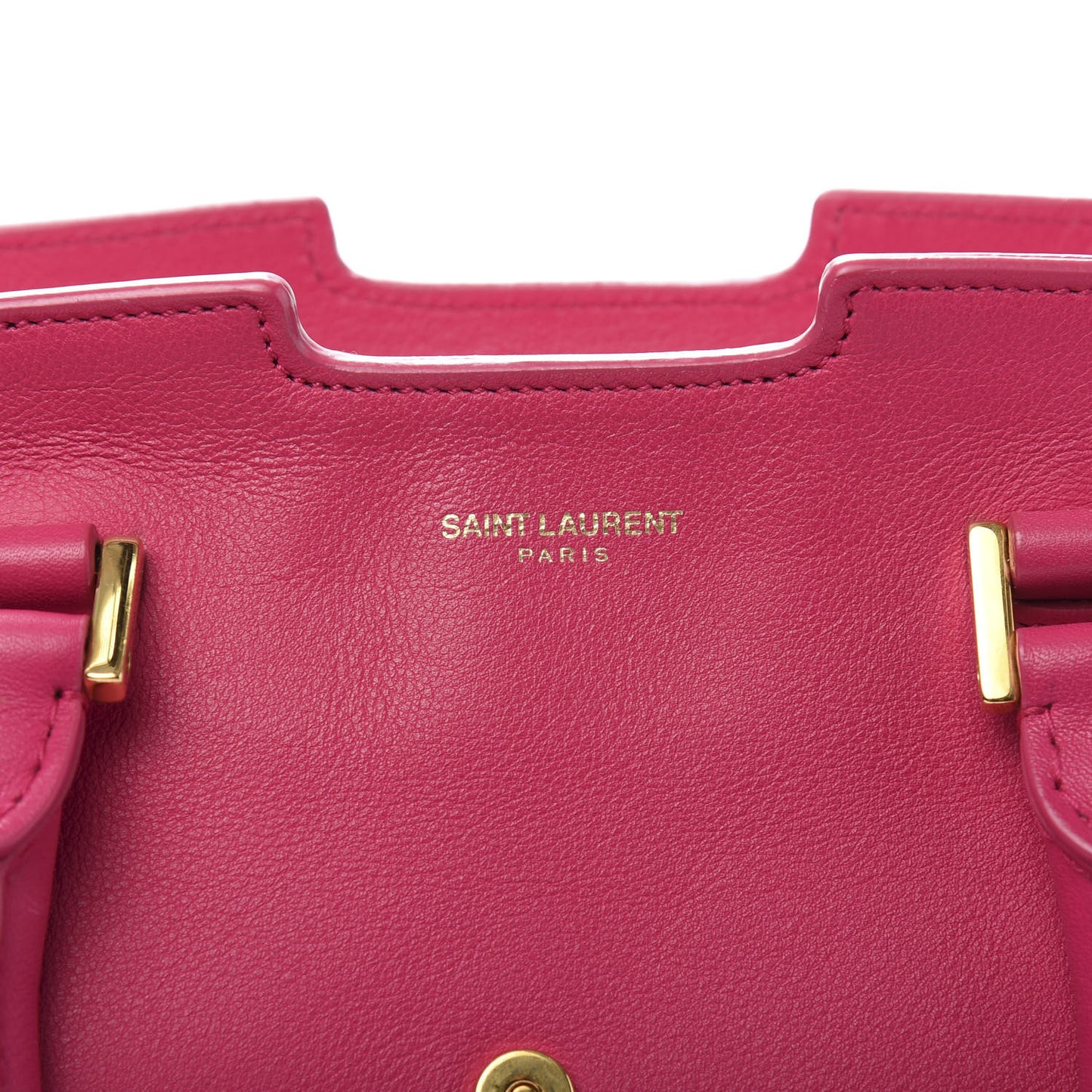Calfskin Monogram Baby Cabas Fuchsia