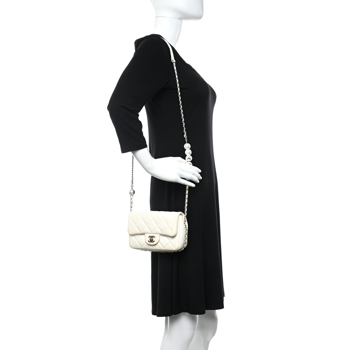 Lambskin Quilted Mini My Precious Flap White