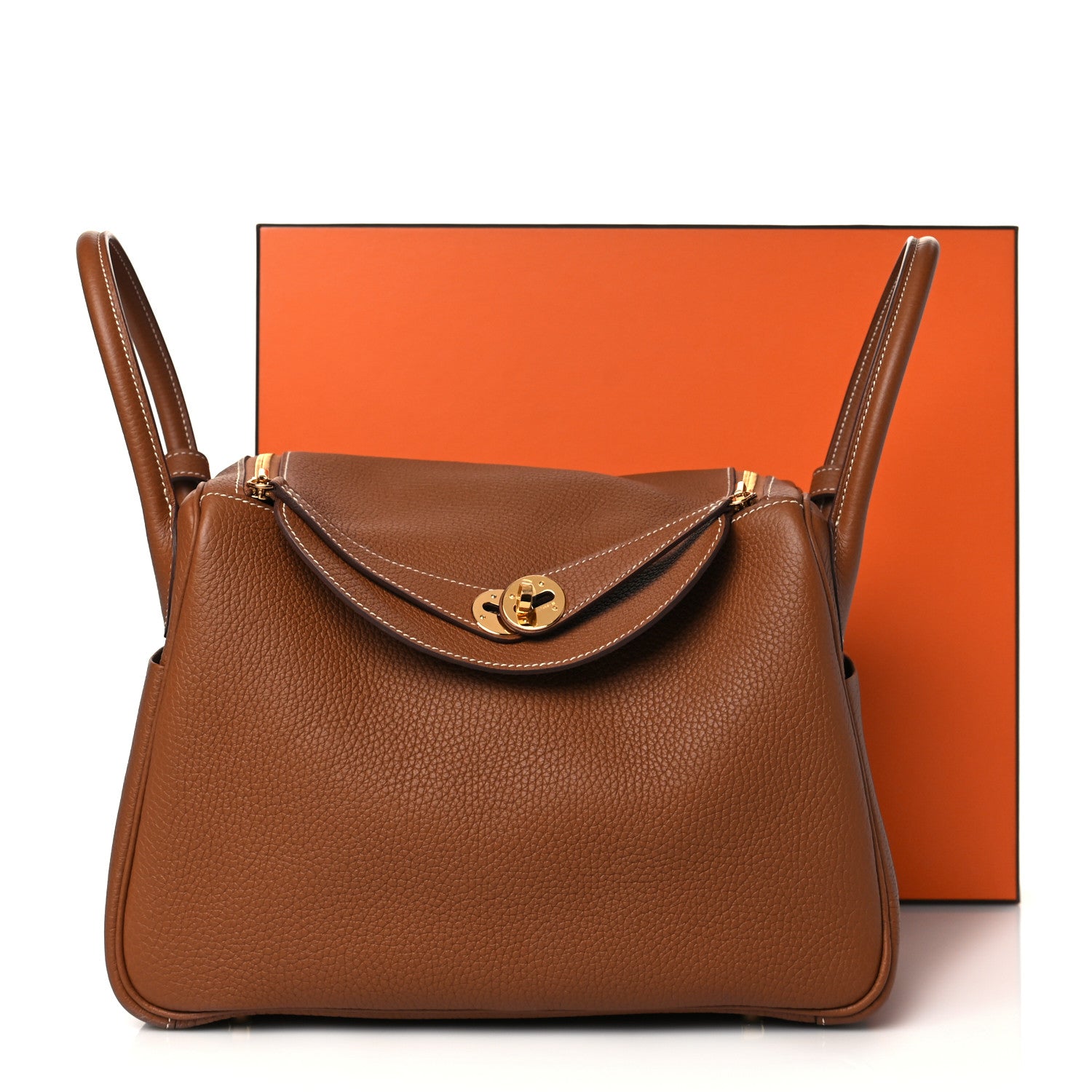 Hermes Taurillon Clemence Lindy 30 Gold 11 of 11