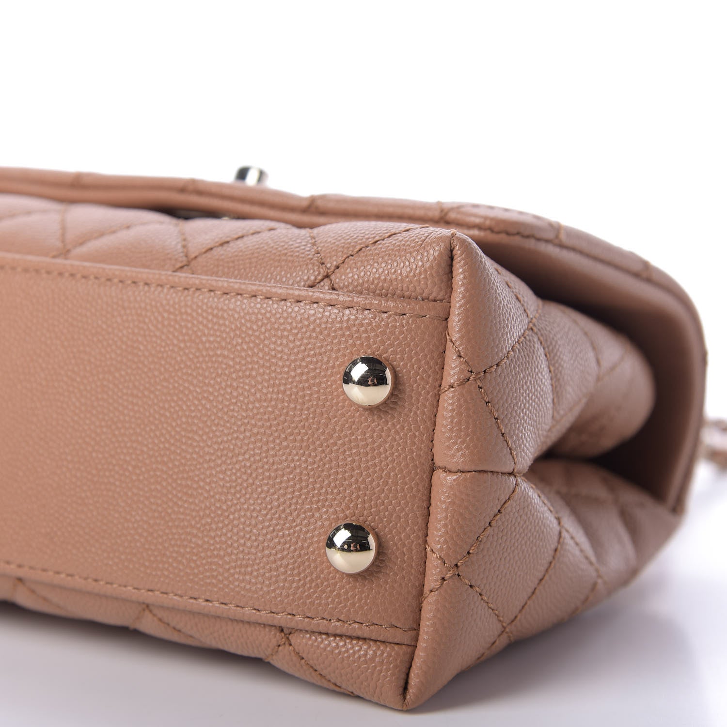 Chanel Caviar Quilted Extra Mini Coco Handle Flap Brown 7 of 10