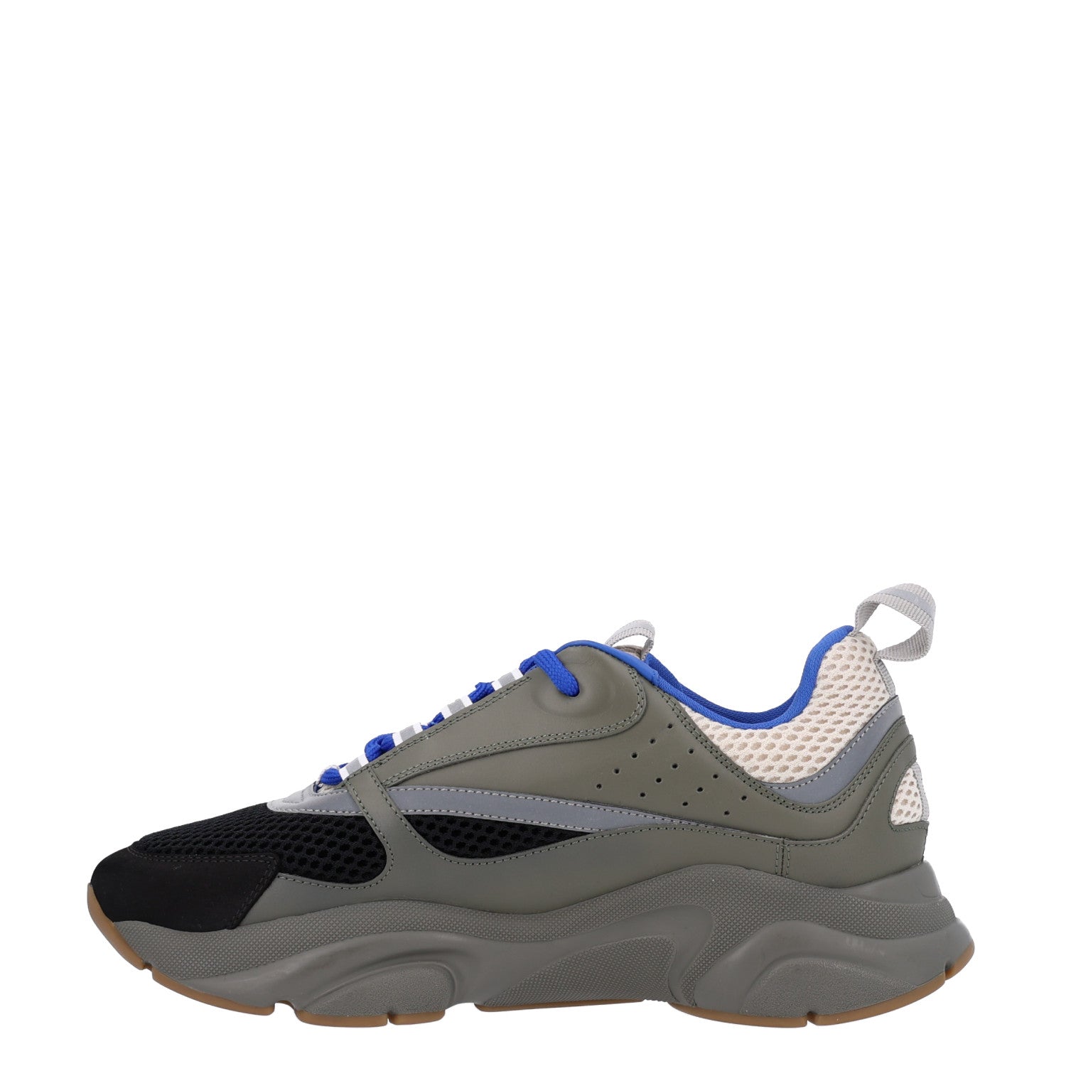 Christian Dior Technical Mesh Calfskin Mens B22 Sneakers 41 Olive